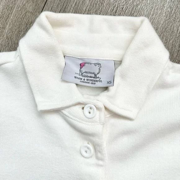 Rowing Blazers x Warm & Wonderful Cropped Sheep Rugby Polo Top - Picture 9 of 11